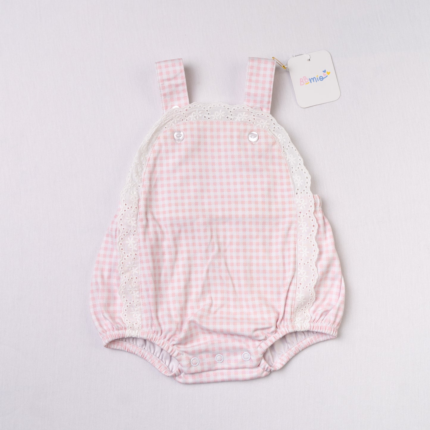 overall rose gingham