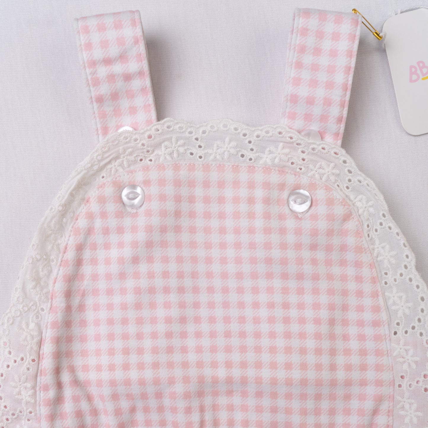 overall rose gingham