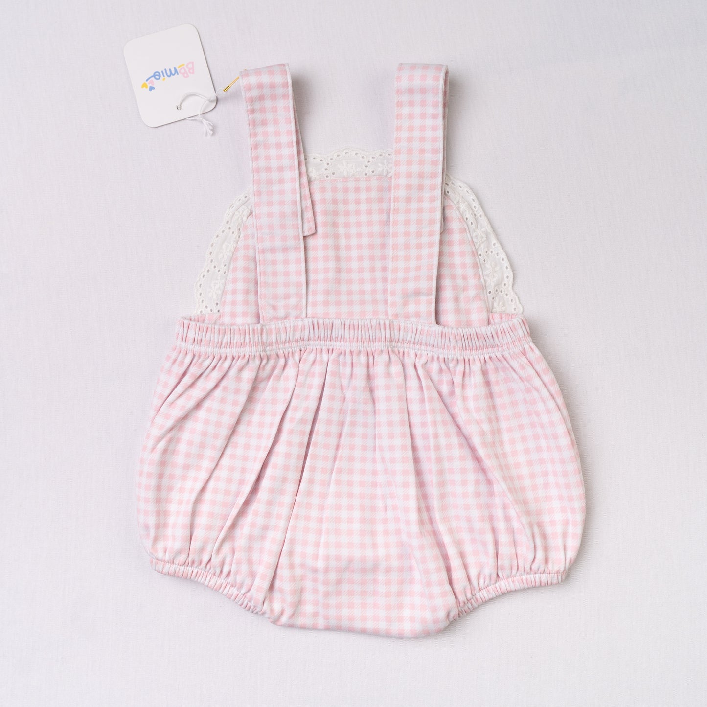 overall rose gingham